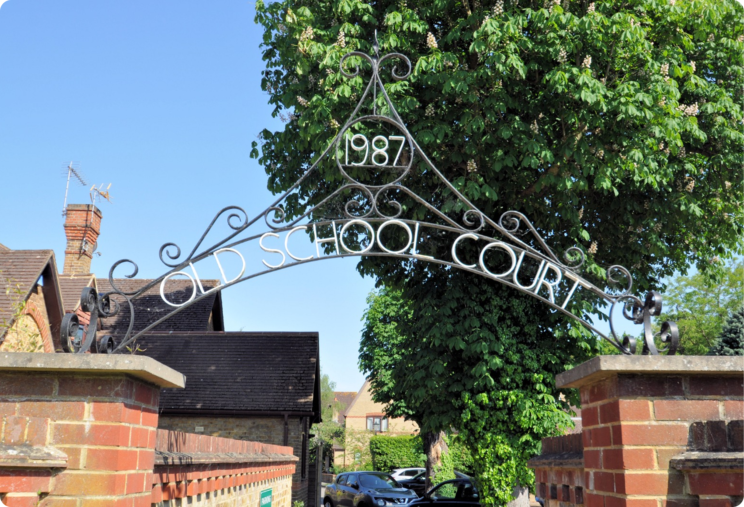 Entrance Board of Old School Court