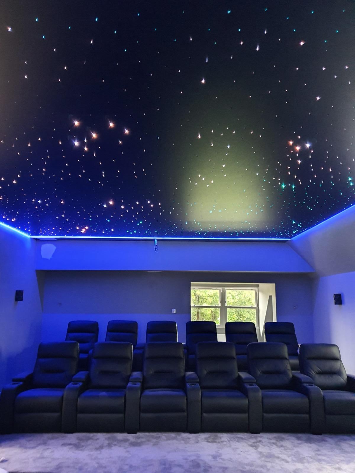 Home theatre at Mulberry House premium luxury new build Stoke Poges Berkshire